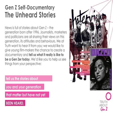 Gen Z self-documentary opportunity