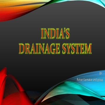PPT on India's Drainage System (River System) 