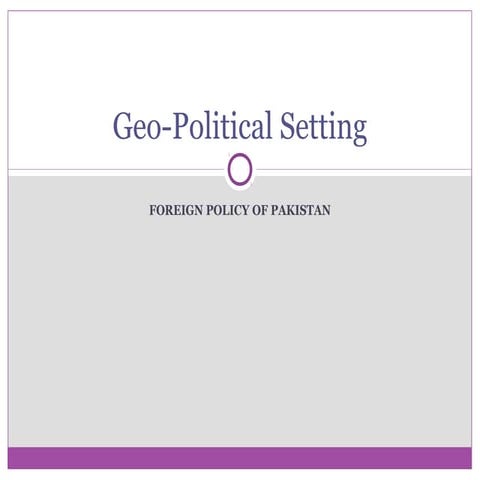 Geo political-setting | PPT