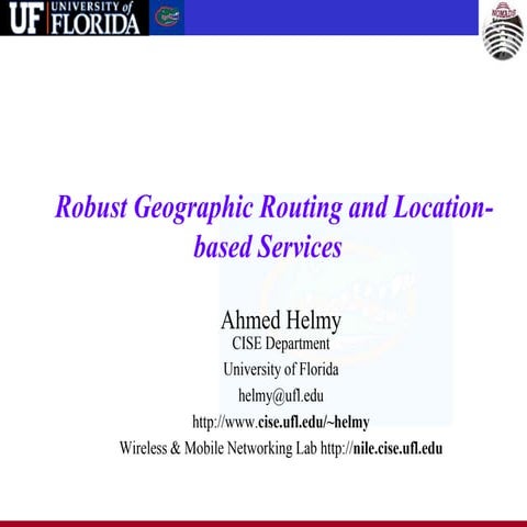 Geographic Routing in WSN | PPTX