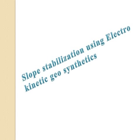 Electrokinetic geosynthetics