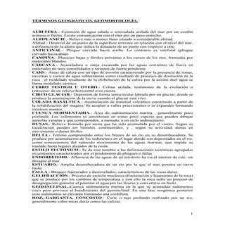 Tema 2. Térrminos geomorfologia