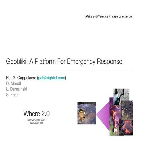Geobliki: A Platform For Emergency Response
