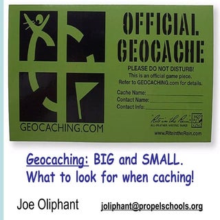 Geocaches Big And Small