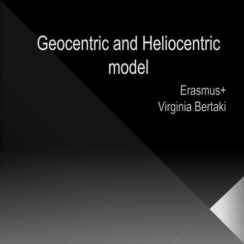 Geocentric and heliocentric model