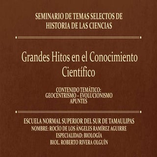 Geocentrismo al evolucionismo