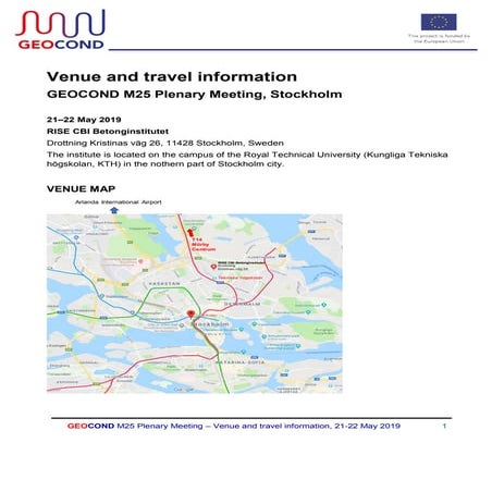Geocond m25 meeting   venue and travel information (1)