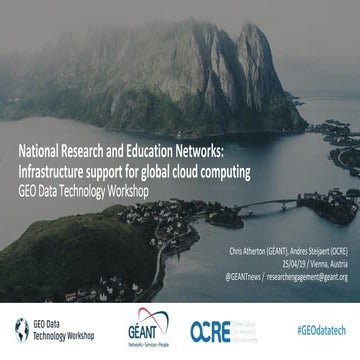 Geo Data Technology Workshop, 25 April 2019, Chris Atherton and Andres Steijaert