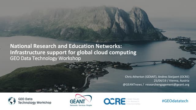 Geo Data Technology Workshop, 25 April 2019, Chris Atherton and Andres Steijaert