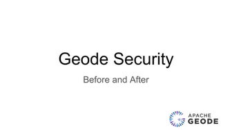 New Security Framework in Apache Geode