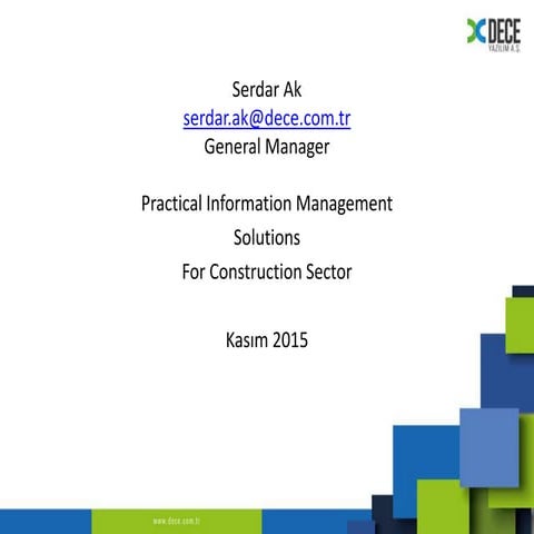GEODI : a Practical Information Management Solution For Construction Sector