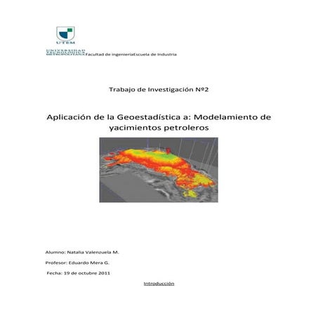 Geoestadistica aplicada yacimiento petroleo