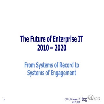 Geoffrey Moore - The Future of Enterprise IT