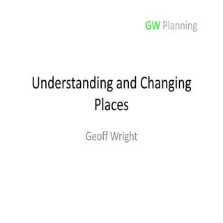 Understanding and changing places- ...