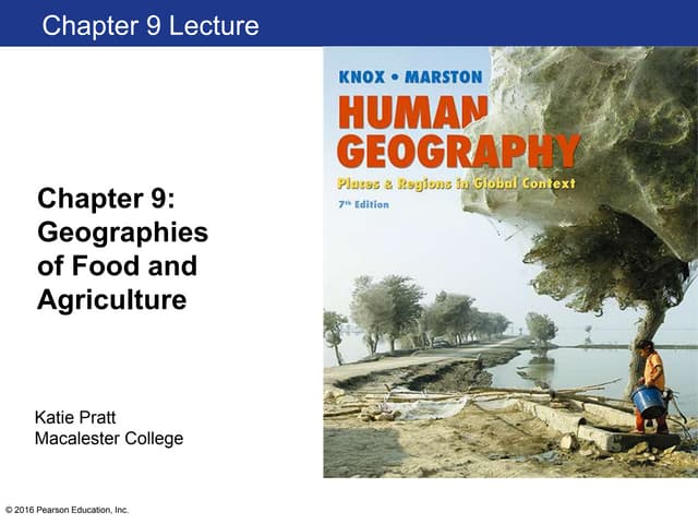 Geog. 102 geography of agriculture