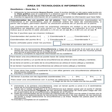 GeoGebra Guía 1 | PDF