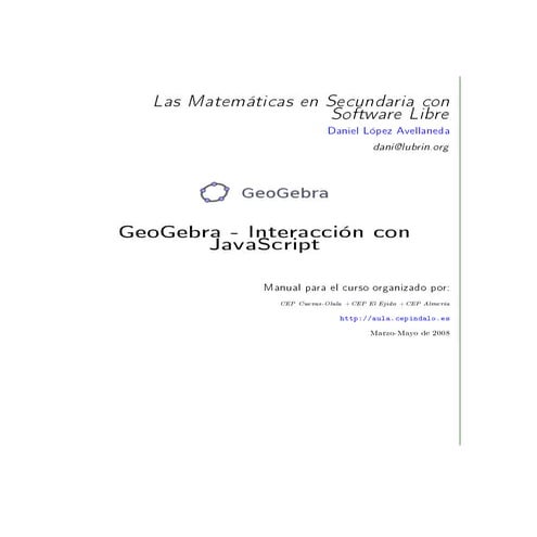 Geogebra interacción con javascript | PDF