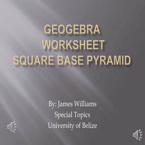 Geogebra worksheet presentation james williams | PPTX