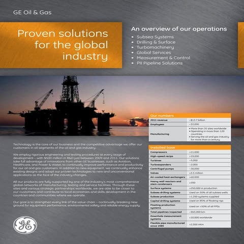 GE O&amp;G Overview Brochure 2012