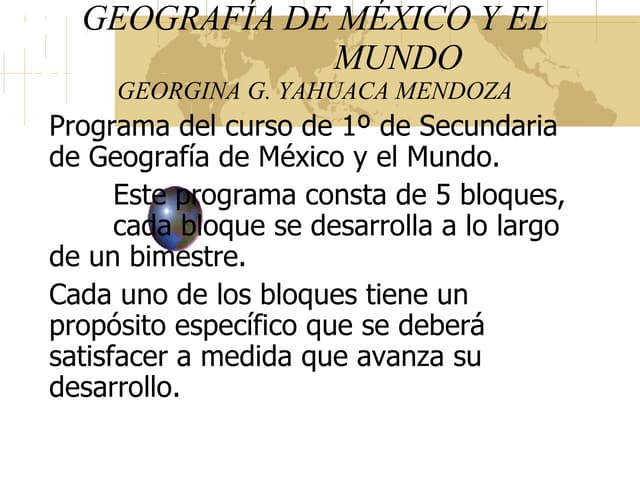 GeografíA De MéXico Y El Mundo