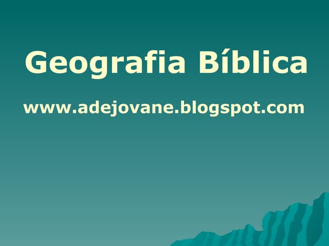 Geografia biblica
