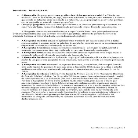 Introdução a Geografia Bíblica