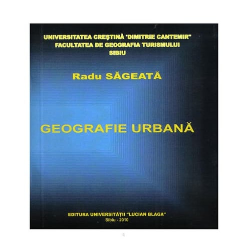 Geografie urbana PDF