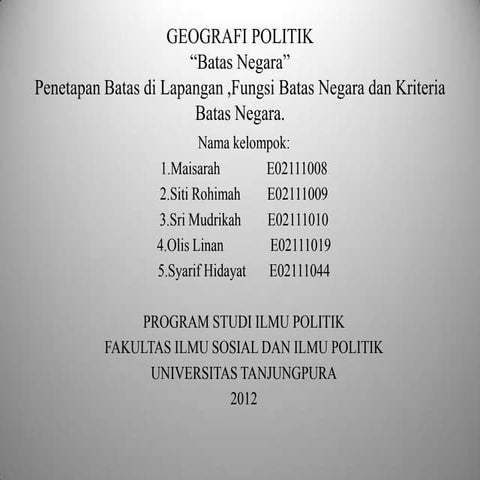 Geografi politik power point | PPTX