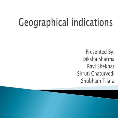 Geographical indications