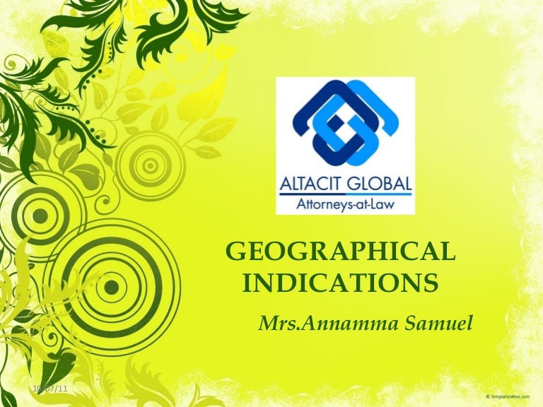 Geographical indications ppt