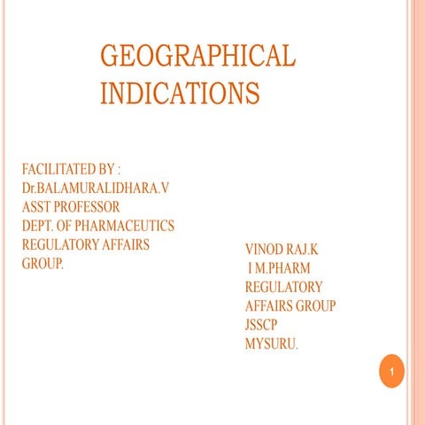 Geographical indication 