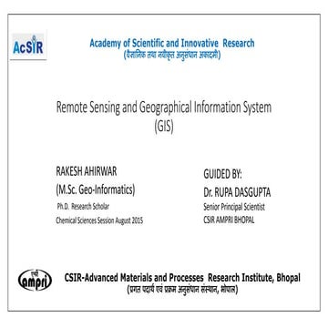 Geographical information system (gis)