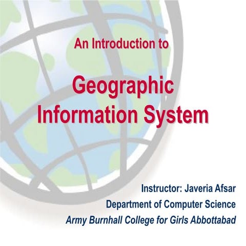 Gis Geographical Information System Fundamentals | PPT