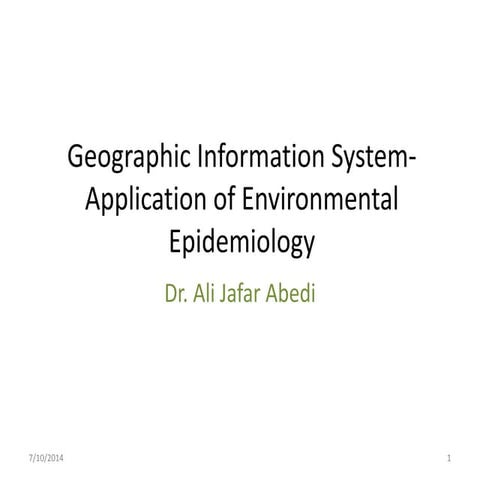 Geographic information system  application of environmental epidemiology