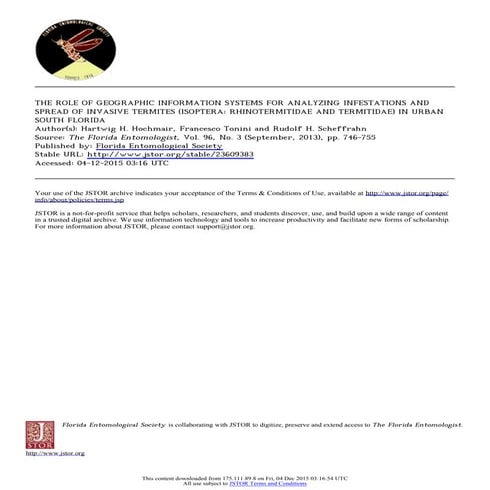 Geostatic Information System in Relation to Insects | PPTX