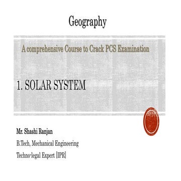 Geography: Module 1: Solar System 
