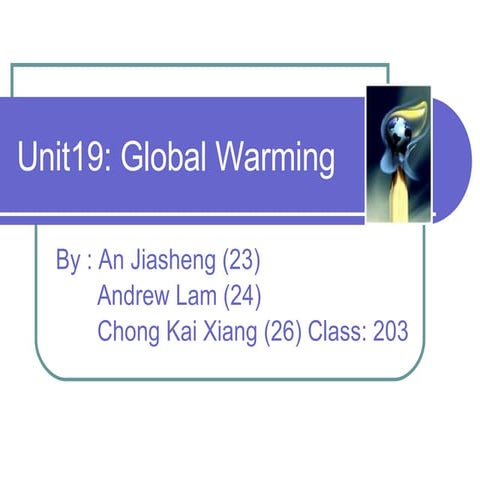 Geography Project   Global Warming