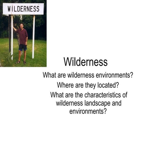 Geography & Wilderness
