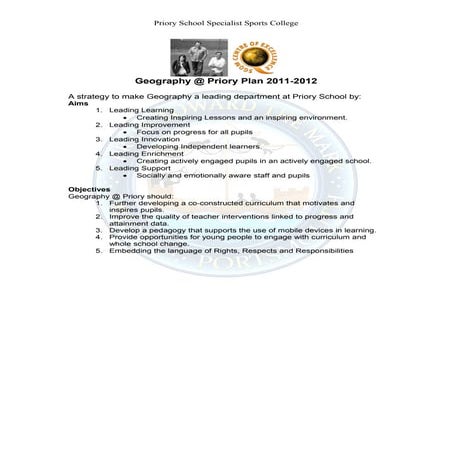 Geography action plan 2011 12   update 1 june 2012