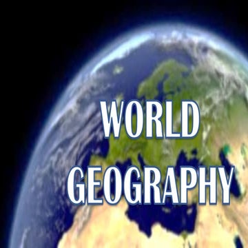 Geography and its Five Themes