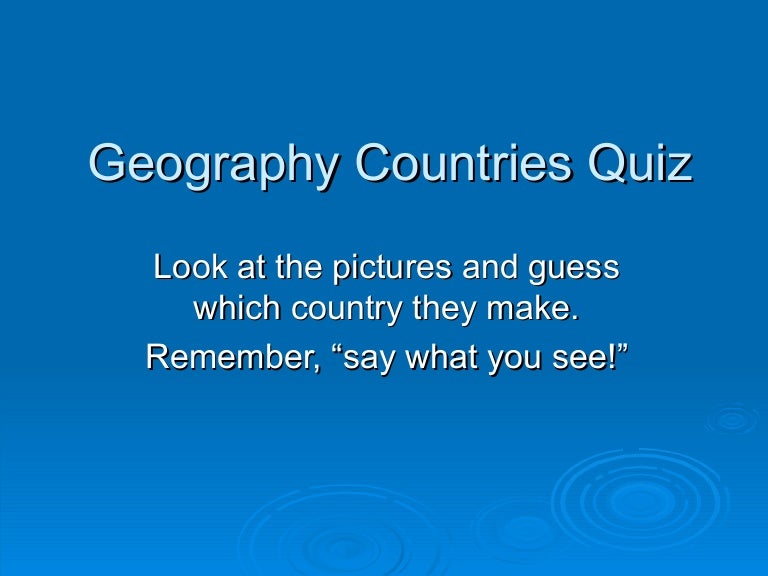 Geography countries quiz