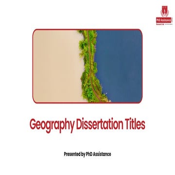 Expert Help for Crafting Geography Dissertation Titles
