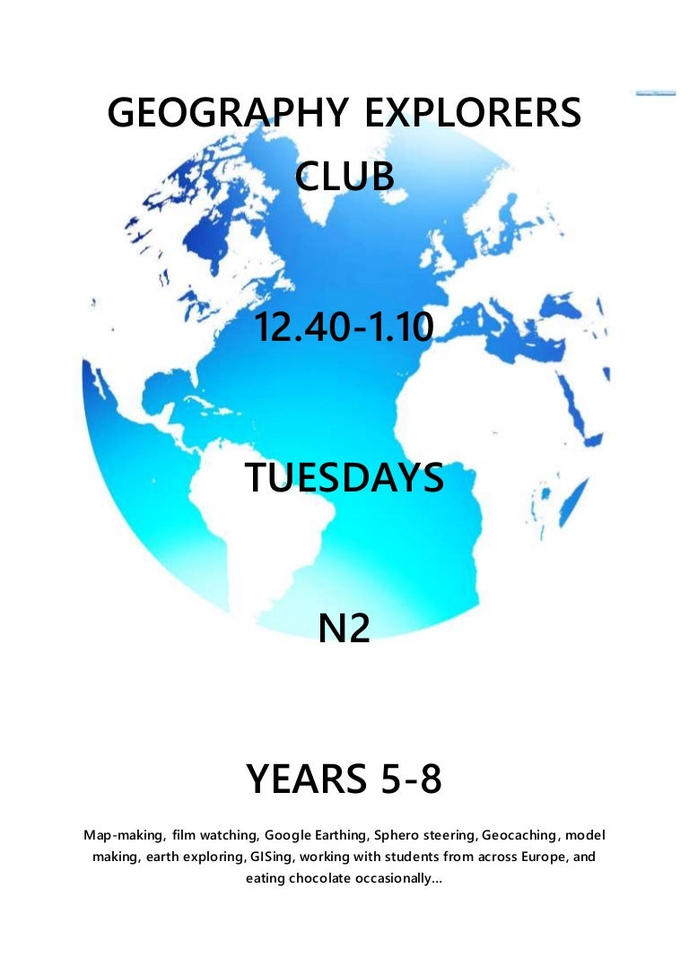 Geography explorers club