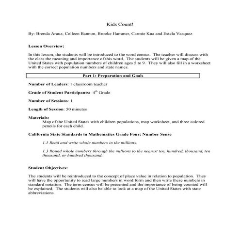 Geography math lesson plan | DOCX