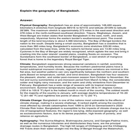 Geography of Bangladesh -Shakil Anower Samrat