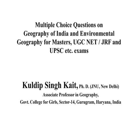 Geography of India and Environmental Geography