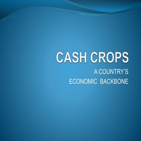 Geography ppt   cash crops