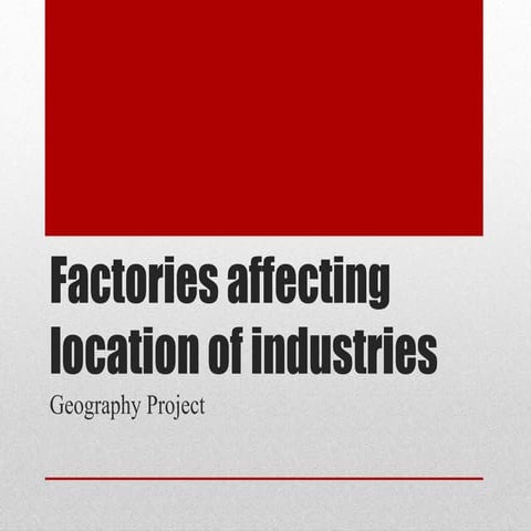 Location of Industries