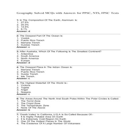 Geography Solved MCQs with Answers for PPSC.docx