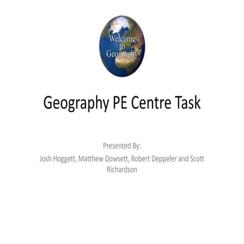 Physical & human environments student work sample